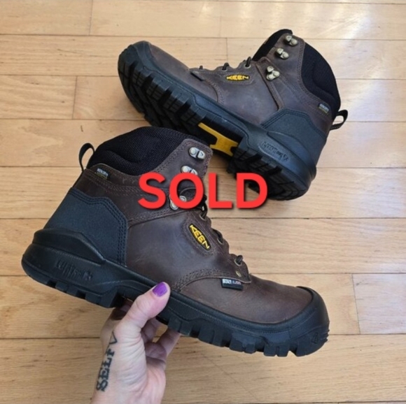 KeenUtility Independence brown leather steel toe work bootsMENS 11